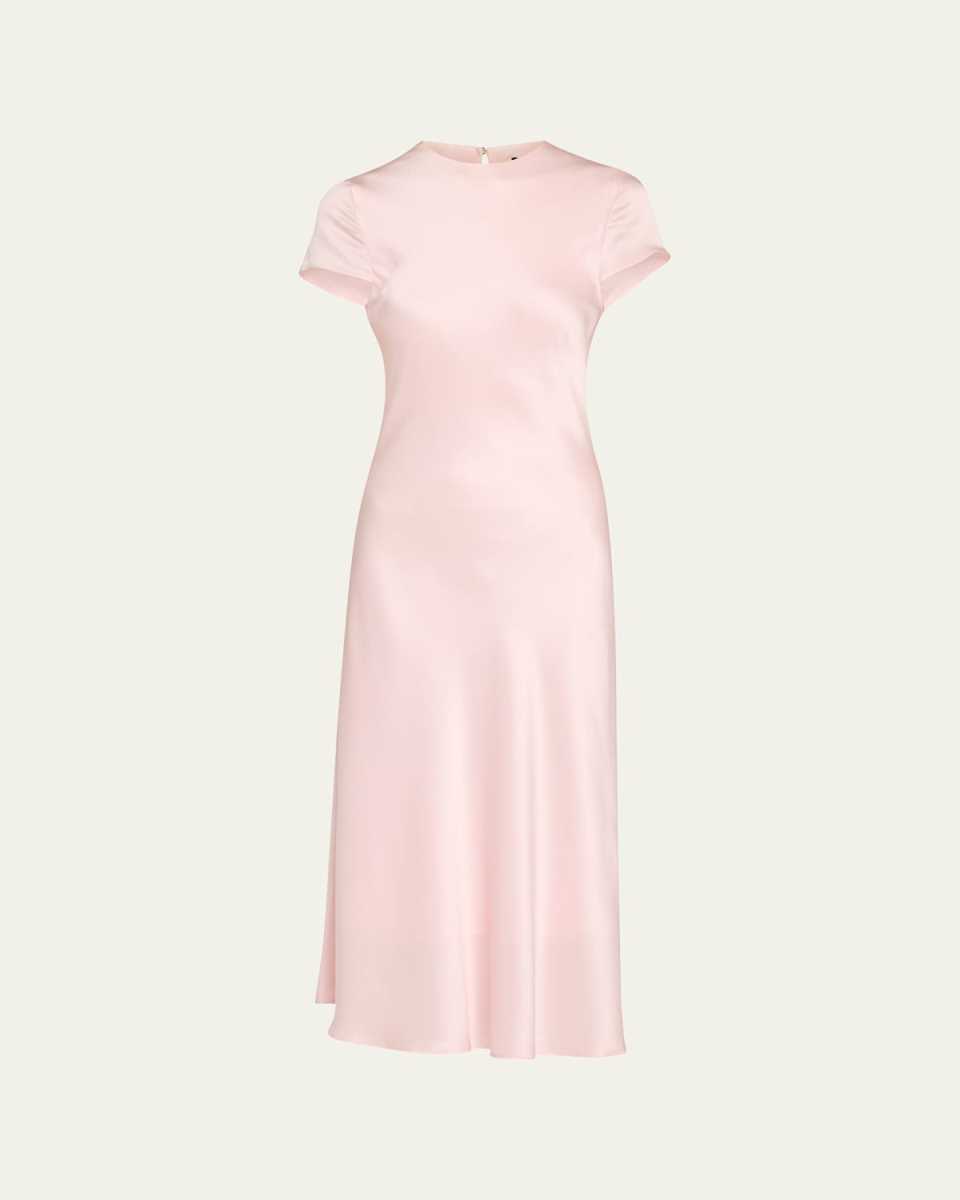 Luciana Bias Silk Satin Slip Dress